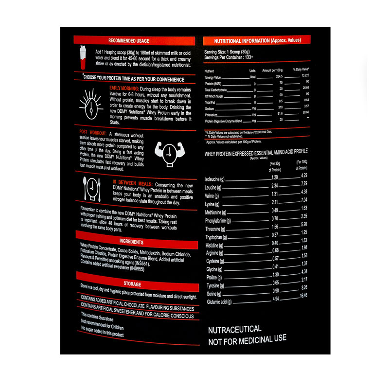 DDMY - Super Advanced Whey Protein Chocolate Flavour (4 KG)