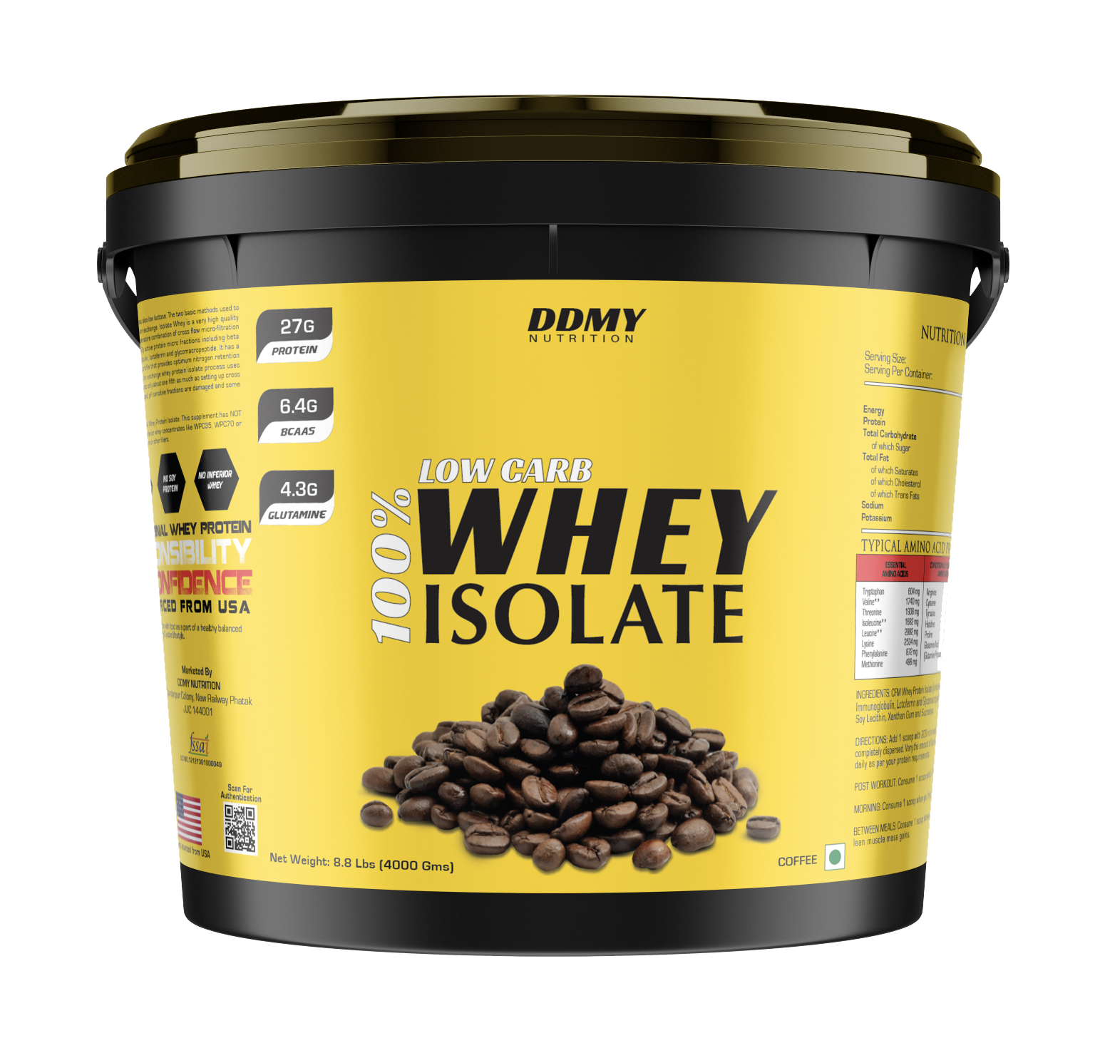 DDMY nutrition low carb whey isolate protein 4kg